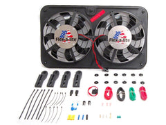 Flex-A-Lite 410 Dual 12 inch Puller Auto Electric Fans 2500 CFM